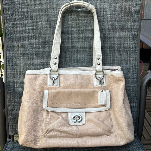 Coach Handbags - Coach Pebbled Penelope Leather Carryall Handbag Shoulder Bag F19044 Purse